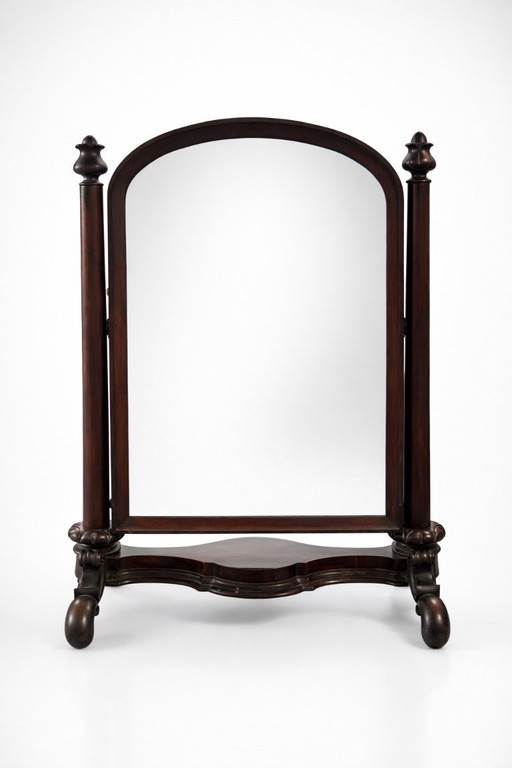 Miroir Psyché en acajou