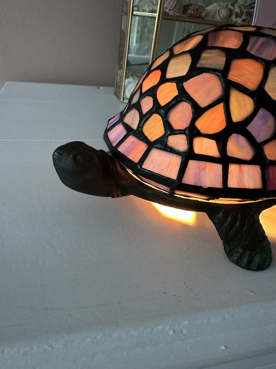 Lampada Tiffany Tartaruga – Lampade da tavolo, Vetro, Metallo (photo 2 of 10)