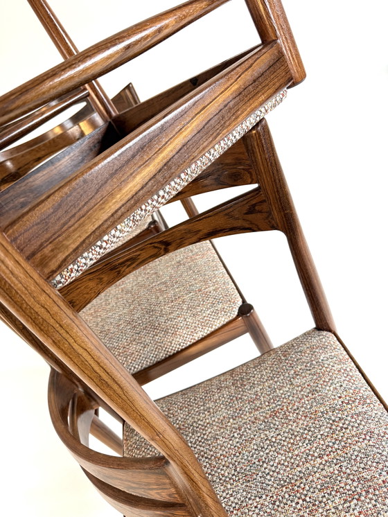 Image 1 of Ensemble de 4 chaises danoises vintage restaurées '60