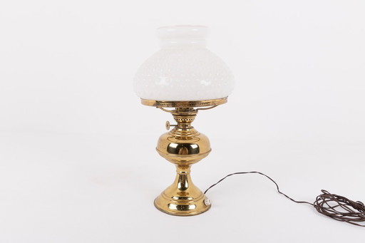 Lampada da tavolo in ottone di metà secolo, anni '50