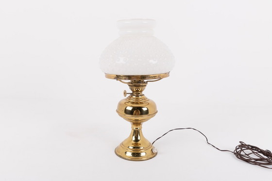 Image 1 of Lampada da tavolo in ottone di metà secolo, anni '50