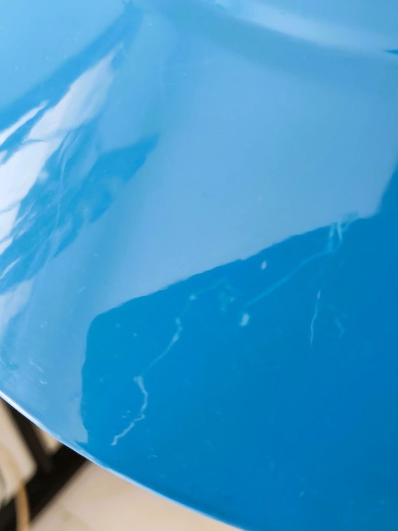 Image 1 of Blue lacquered metal pendant light