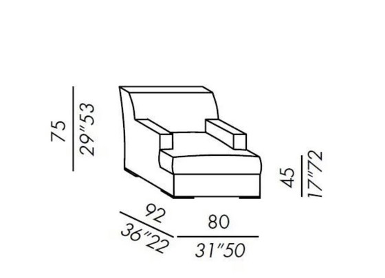 Image 1 of James slanke Meridiani stoelen (2)