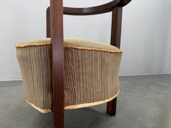 Image 1 of Sillón Art Déco checo de roble macizo de la década de 1930