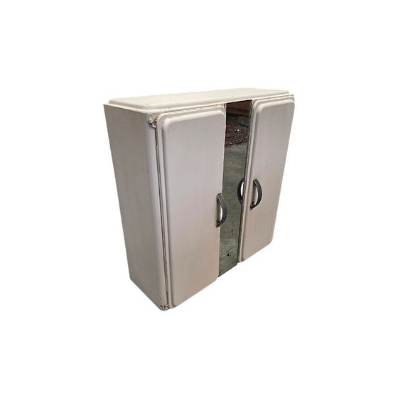 Image 1 of Vintage Frans metalen medicijnkastje, jaren 40/50