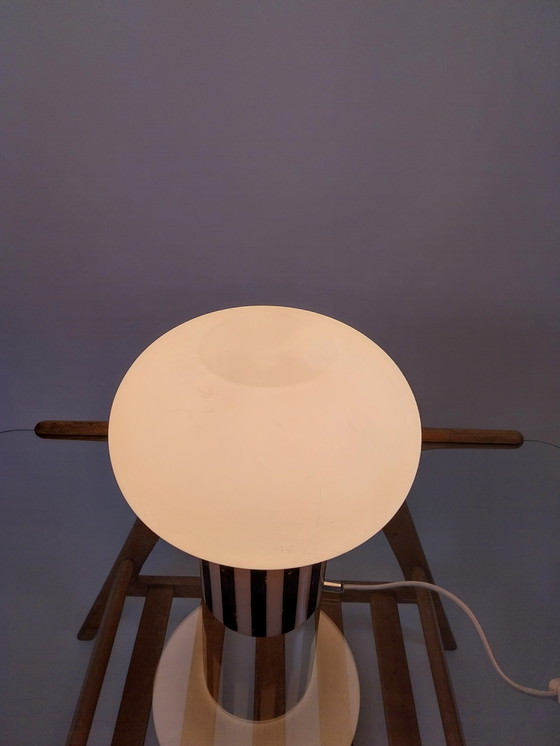 Image 1 of 1 x memphis style glass table lamp 1980's