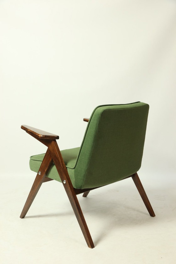 Image 1 of Paar vintage fauteuils groen Royal fluweel MCM ontwerp