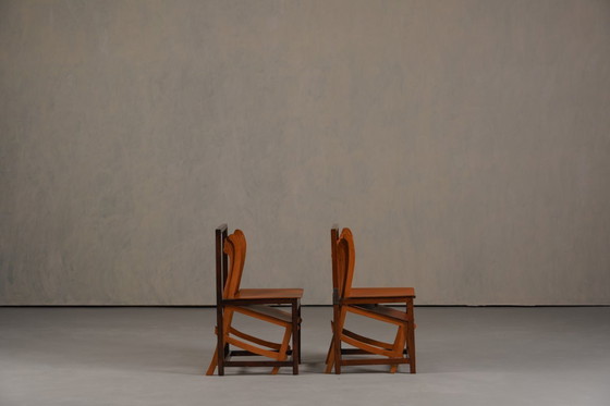 Image 1 of Chaises de salle à manger vintage au design sculptural unique, France années 1960, lot de 2