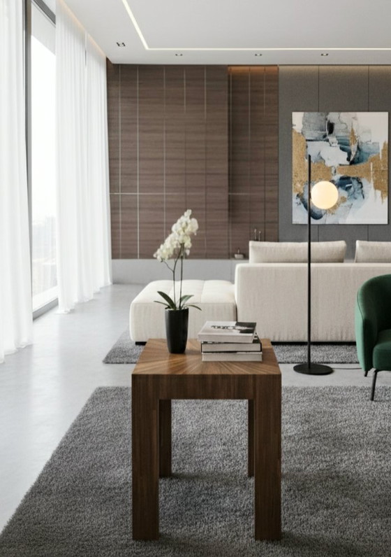 Image 1 of Tavolino da caffè in legno intarsiato Benoît Cazes 2023 - riedizione Art Déco di Jean-Michel Frank