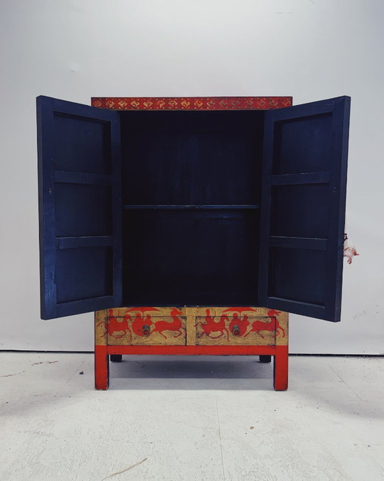 Rode Chinese Kabinet – Opbergkast, Wood (photo 9 of 11)