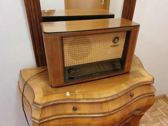 Vintage Grundig Radio 2005W (1952) – Decoratief Designobject – Decoratieve objecten, Glass, Textile (photo 6 of 7)
