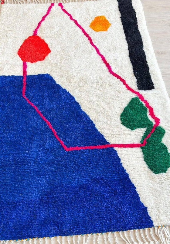 Alfombra bereber tejida en lana natural 100cmx200cm – Wool, Bohemian (photo 8 of 9)