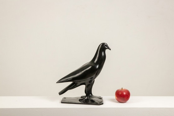 Image 1 of François Pompon, Pigeon, bronze sculpture. Cast in 2006