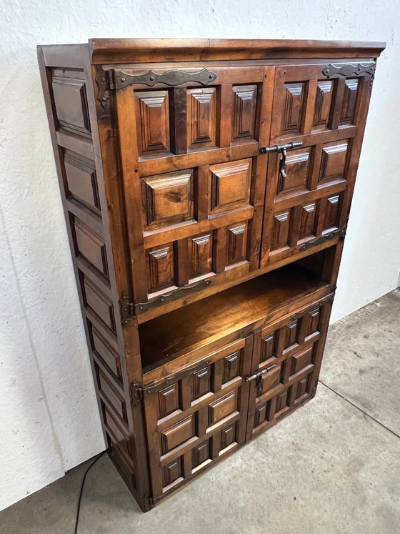 Image 1 of Vintage Spaanse Kast / Wandmeubel, Brutalistisch, 1960's