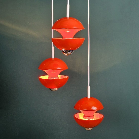 Image 1 of Vintage Kaiser Leuchten cascade hanglamp – ontwerp Klaus Hempel – Space Age (1970s, Duitsland)