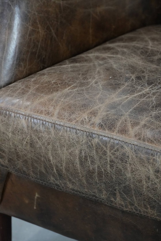 Image 1 of Vintage rundleren fauteuil met karakter en prachtige en sprekende kleuren