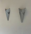Pair of vintage wall lights, chrome-plated metal, France, 1980