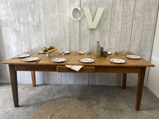 Antique farm table