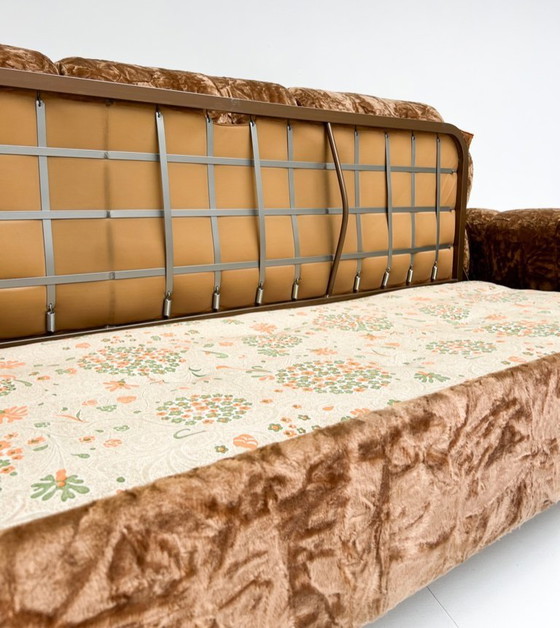 Image 1 of Italian vintage velvet sofa and sofa bed, 1970s