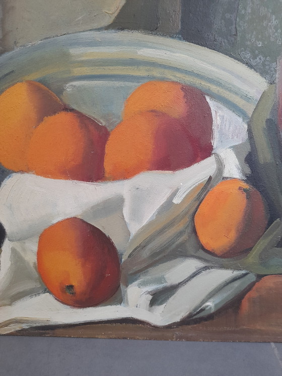 Beautiful still life painting of oranges and wine – Paintings & Drawings, Wood (photo 3 of 5)