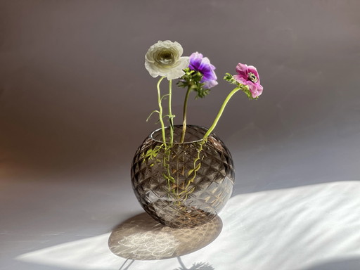 Handmade crystal ball vase