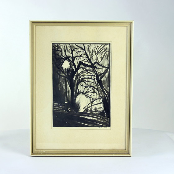 Image 1 of Conjunto de dos pinturas sobre papel, firmadas por Sestak en 1972