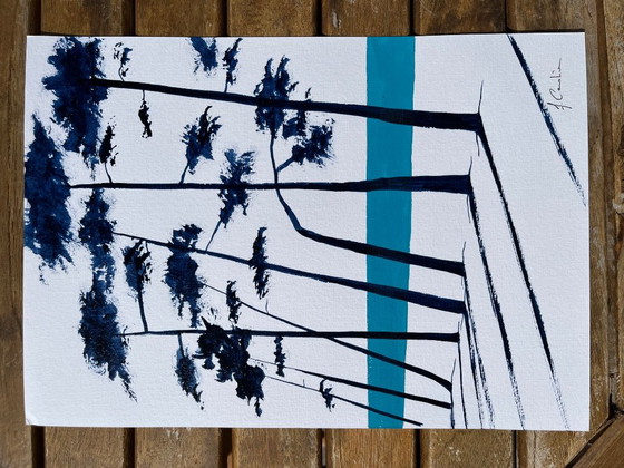 Ink and acrylic on framed A4 paper. – Paintings & Drawings (photo 3 of 7)