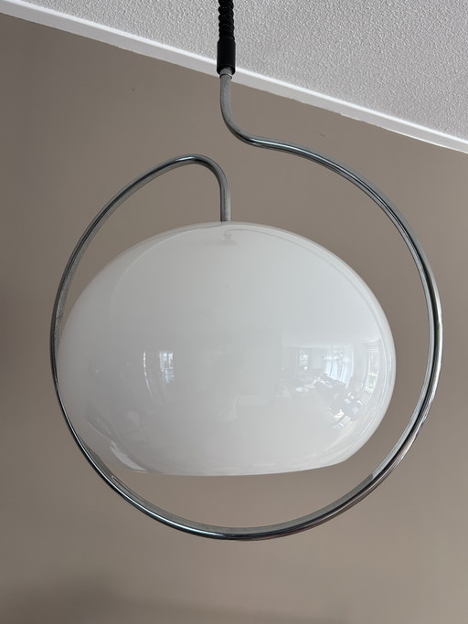 Vintage Space Age XL Mushroom Lamp Dijkstra – hanglampen, Metal, Plastic