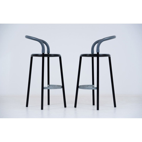 Image 1 of Pair of vintage Fritz hansen Pelikan stools by Niels Gammelgaard 1987