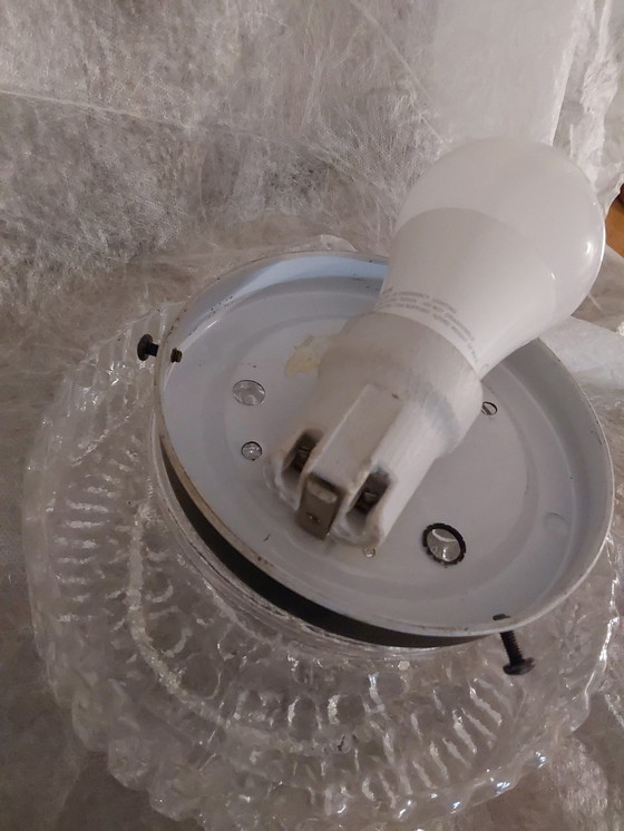 Image 1 of wall lamp with spherical glass / German ceiling or wall lamp from the 1970s