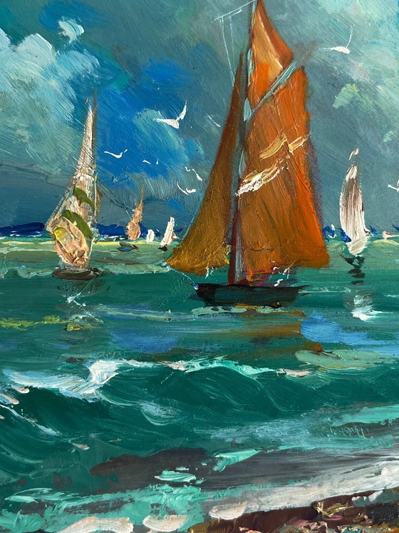 Image 1 of Sailboats at Sea