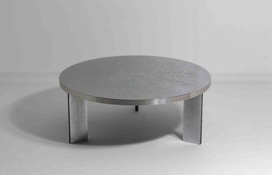 Image 1 of Brutalist etched coffee table