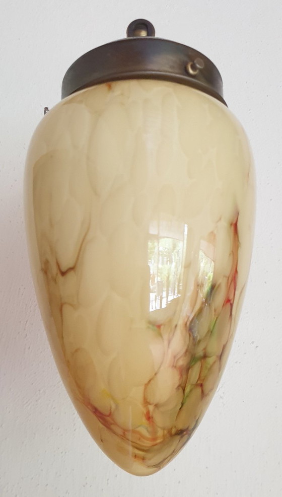 Image 1 of Art-Deco-Wandleuchte aus Opalglas