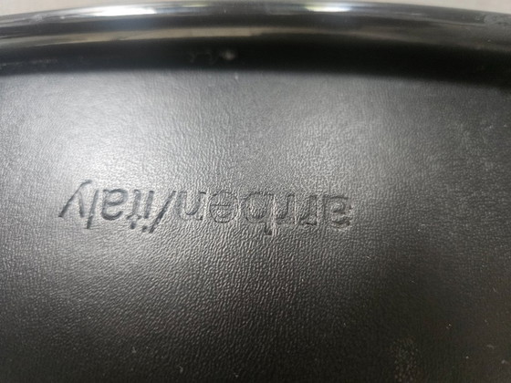 Abbren Italy Zwart Leren Eetkamerstoelen Vintage '70 '80 – Arrben, Leather, Metal (photo 3 of 5)