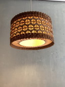 Scandinavian Rattan pendant lamp 1960 mid-century 