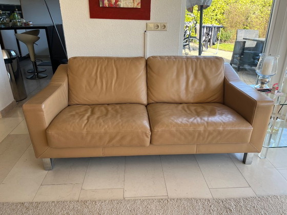 Image 1 of Divano in pelle a 2 posti e mezzo