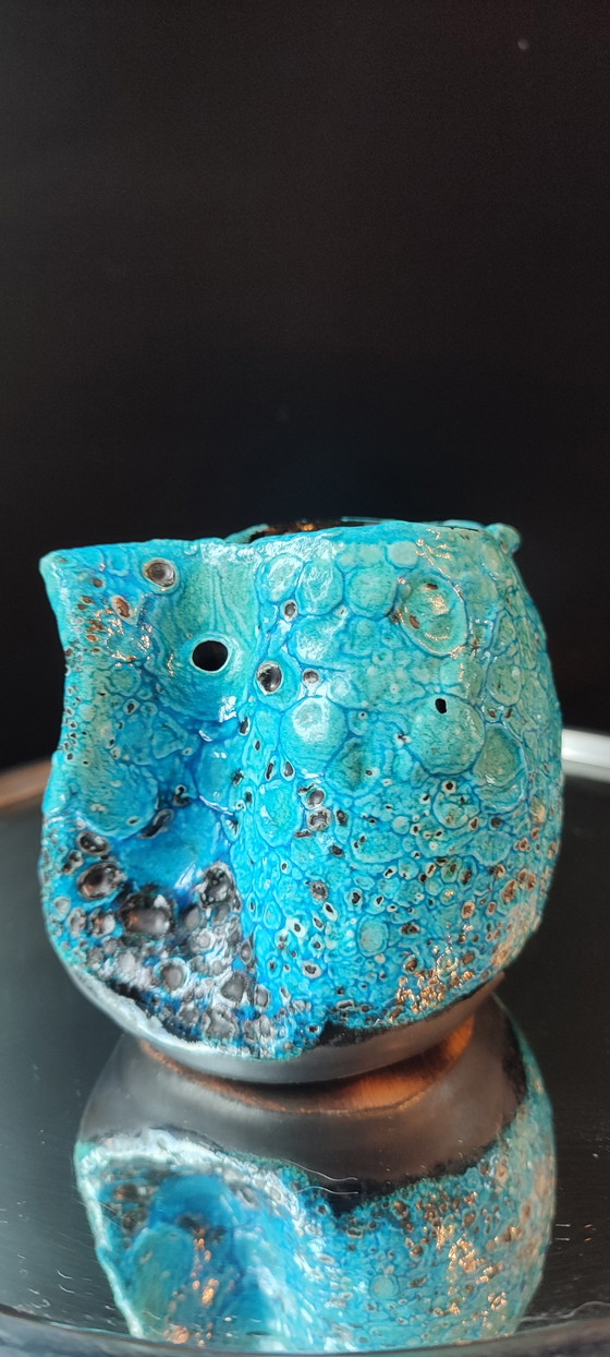 Image 1 of Small ceramic milk jug by Cyclope Emaux des Glaciers