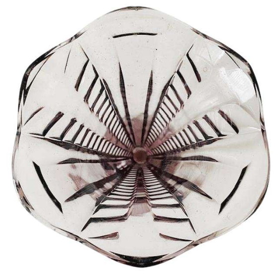 Image 1 of Artdeco hohe Vase lila Glas 1930s