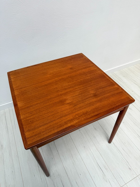 Image 1 of Tavolo da pranzo allungabile vintage danese in teak, disegnato da Poul Hundevad per Hundevad & Co., anni '60.