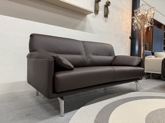 Image 1 of 2 Leolux Bora Balanza Sofa 2.5 & 2 Seater Wapiti Brown Leather
