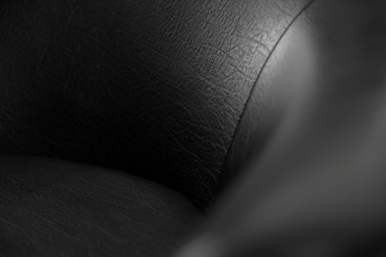 Image 1 of Sedie girevoli nere vintage in stile scandinavo moderno di metà secolo, anni '70, set di 2