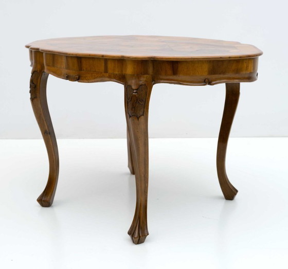 Image 1 of Baroque Style 20th Century Italian Walnut Coffee Table
