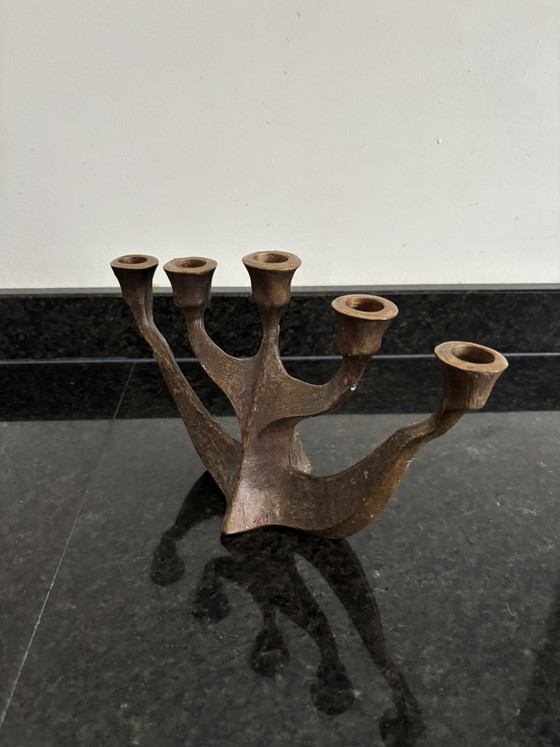 Portacandele Vintage Brutalista in Bronzo Horst Dalbeck 1960 – Bronze (photo 3 of 5)