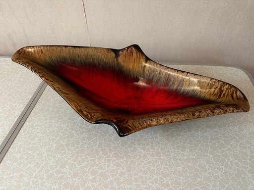 Large vintage ceramic bowl/empty pocket attributed to Vallauris