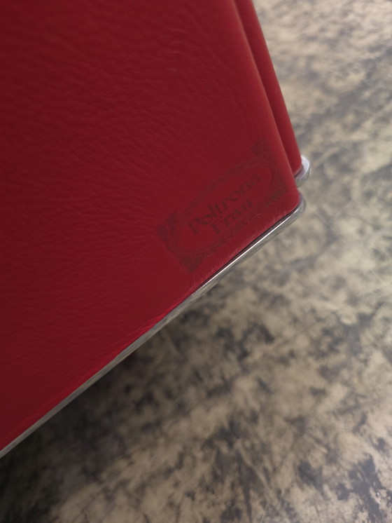 Image 1 of Poltrona Frau Twice sofa two seater designer sofa leather sofa couch red