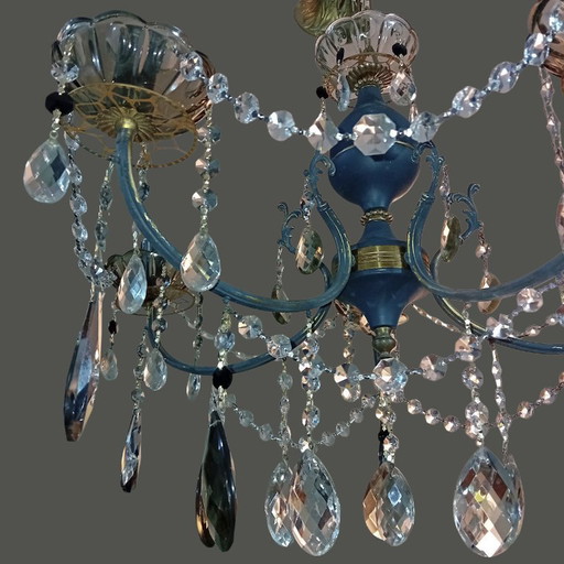 Chandelier grapihite &gold.vintage