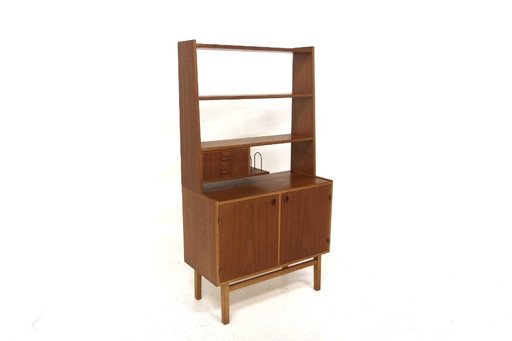 Scrivania da scrivania scandinava in teak, Hovmantorps, Svezia, 1960