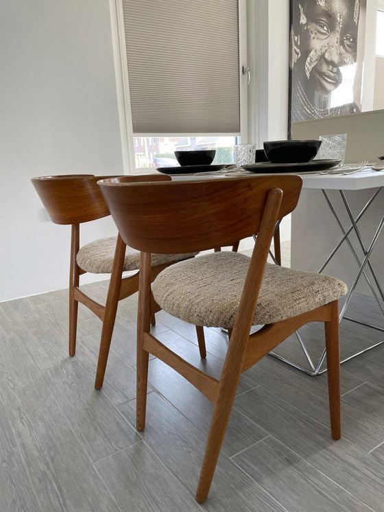 Image 1 of 4 x Helge Sibast Esstischstühle, Modellnummer 7, 1953