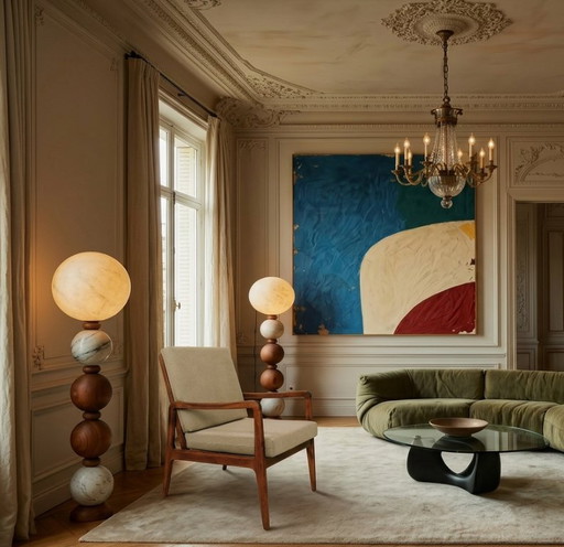 Poltrona vintage in velluto a coste verde oliva, anni '60