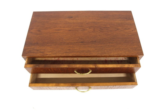 Cassettiera scandinava in teak di Aktiebolaget Gustaf Lundgren, Sweden, 1950, Cassettiere, Metallo (foto 4 di 7)